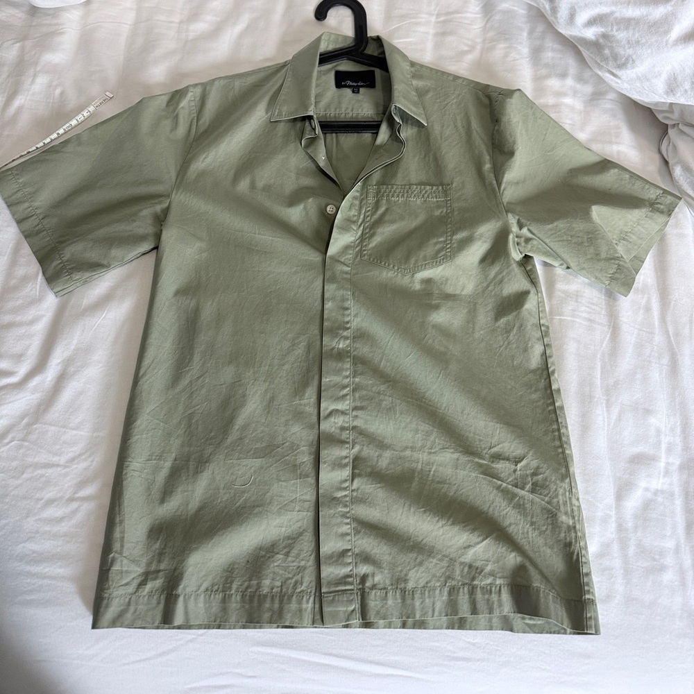 3.1 Phillip Lim Olive Casual Button Down Shirt